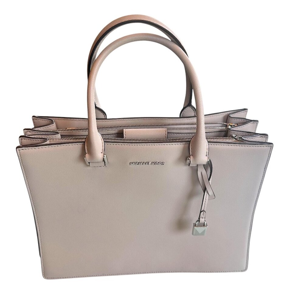 Michael Kors Mercer grey leather structured bag